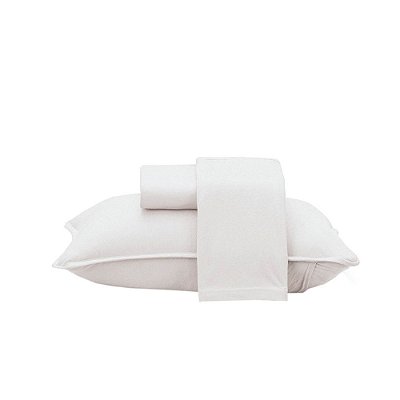 Jogo de Cama Malha Fio Penteado Solteiro - Branco - Altenburg