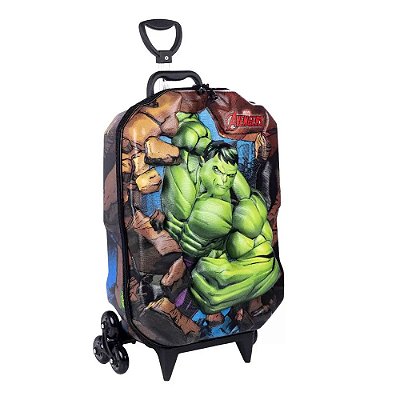 Mochila com Rodinha 3D - Hulk - Diplomata