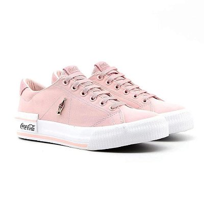 Tênis Feminino Leblon Suede - Rosa - Coca-Cola