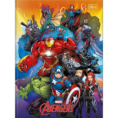 Caderno Brochura Avengers Laranja - 80 Folhas - Tilibra