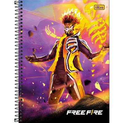 Caderno Free Fire Caveira - 80 Folhas - Tilibra