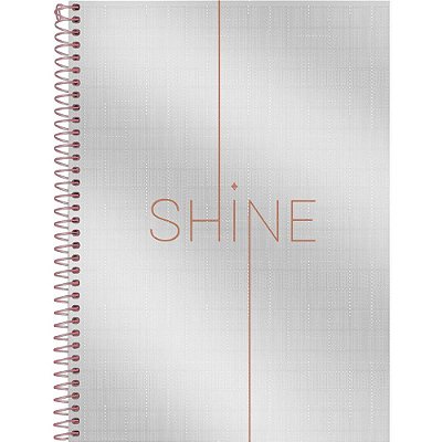 Caderno Shine Prata - 160 Folhas - Foroni