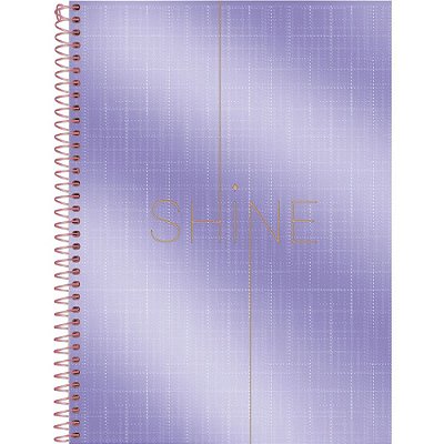 Caderno Shine Lilás - 160 Folhas - Foroni