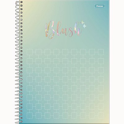 Caderno Blush Verde - 160 Folhas - Foroni