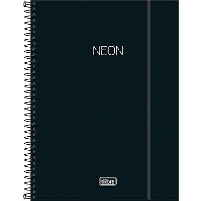 Caderno Neon Preto - 80 Folhas - Tilibra