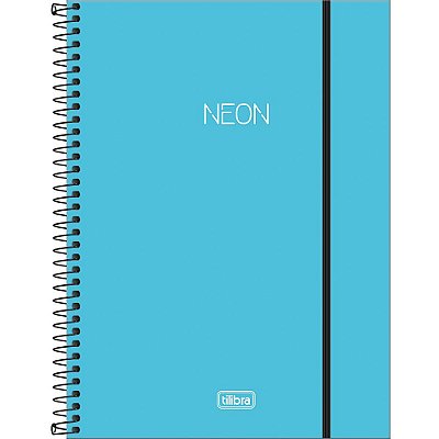 Caderno Neon Azul - 80 Folhas - Tilibra