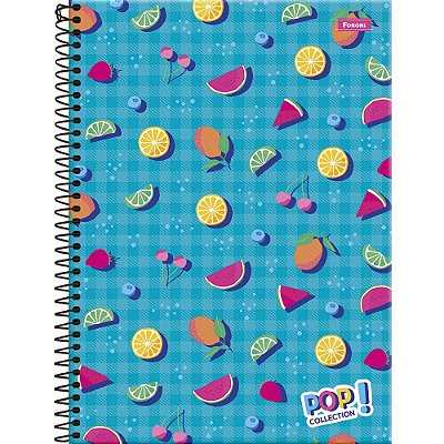 Caderno Pop Collection Fruits - 96 folhas - Foroni