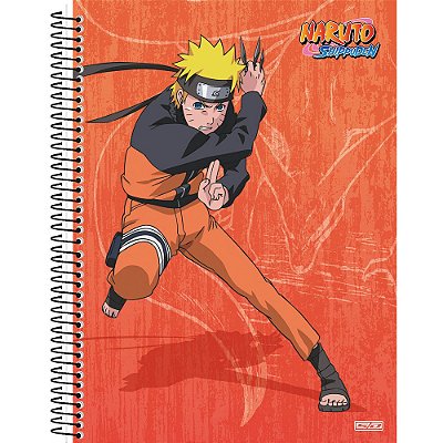 Caderno Naruto Shippuden Laranja - 160 Folhas - São Domingos