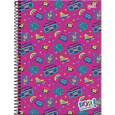 Caderno Pop Collection Song - 200 folhas - Foroni