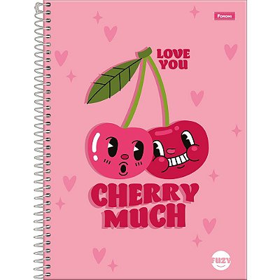 Caderno Fuzy Cherry - 240 Folhas - Foroni