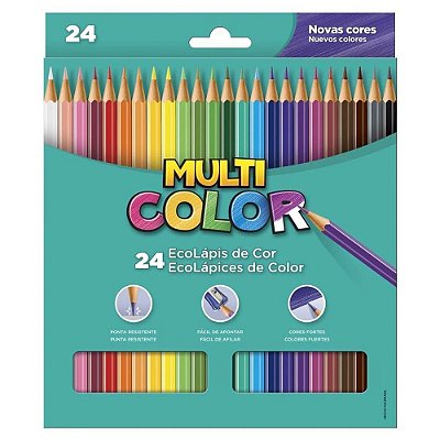 Lápis de Cor Multi Color - 24 Cores - Faber Castell