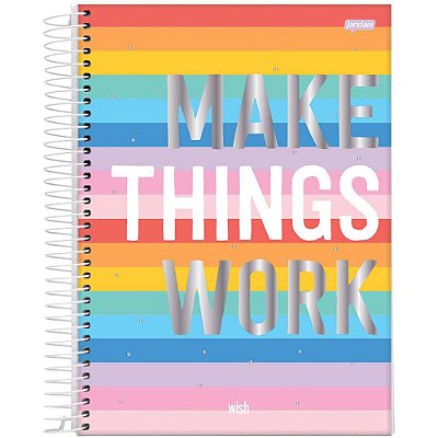 Caderno Espiral Wish Things - 80 Folhas - Jandaia