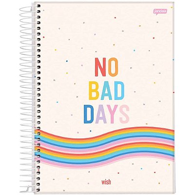 Caderno Espiral Wish No Bad Days - 80 Folhas - Jandaia