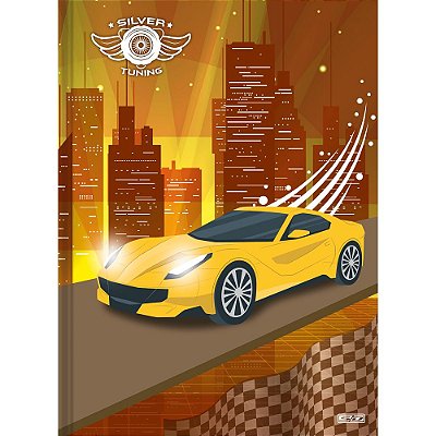 Caderno Brochura Silver Tuning Amarelo - 80 folhas - São Domingos