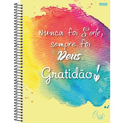 Caderno Cristo Gratidão - 160 Folhas - São Domingos