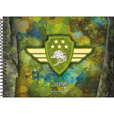 Caderno Cartografia e Desenho Adventure Capacete - 80 folhas - Jandaia