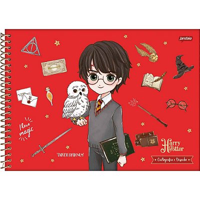 Caderno Cartografia e Desenho Harry Potter 96 Folhas - Expectro Patronum - Jandaia