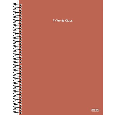 Caderno Espiral 1/4 World Class Terracota - 80 Folhas - São Domingos