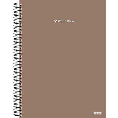 Caderno Espiral 1/4 World Class Marrom - 80 Folhas - São Domingos