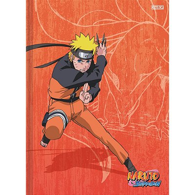 Caderno Brochura 1/4 Naruto Shippuden Laranja - 80 Folhas - São Domingos