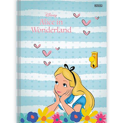 Caderno Brochura 1/4 Alice In Wonderland Verde - 80 Folhas - São Domingos