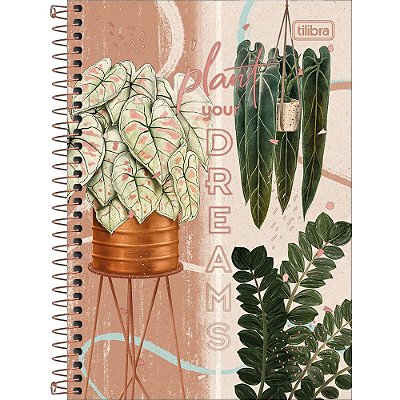 Caderno 1/4 Espiral Naturalis Dreams Rosa - 80 Folhas - Tilibra