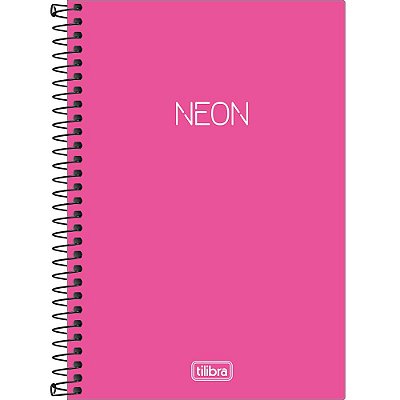 Caderno 1/4 Espiral Neon Pink - 80 Folhas - Tilibra