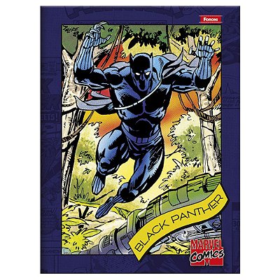 Caderno Brochura 1/4 Marvel - Pantera Negra - Foroni