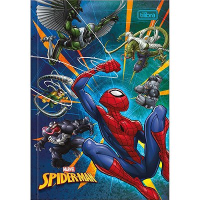 Caderno Spider-Man 1/4 Brochura Inimigos - 80 Folhas - Tilibra