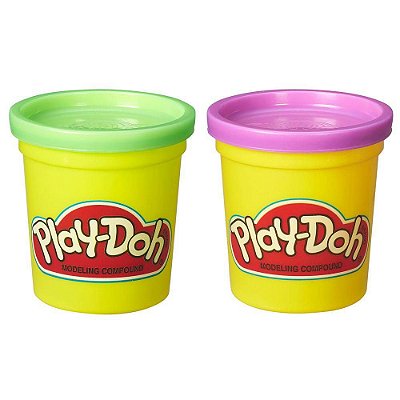 Play-Doh 2 Potes de Massinha - Verde/Roxo - Hasbro