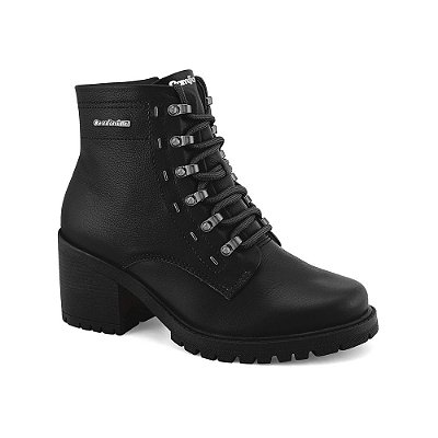 Bota Couro Tratorada - Preta - Comfortflex