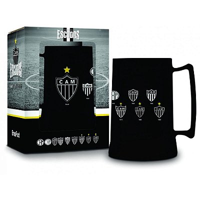 Caneca Gel 300ml - Clube Atlético Mineiro Escudos - Brasfoot