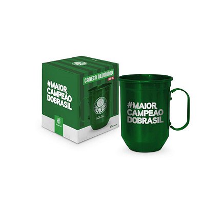 Caneca Alumínio 600ml - Palmeiras - BrasFoot