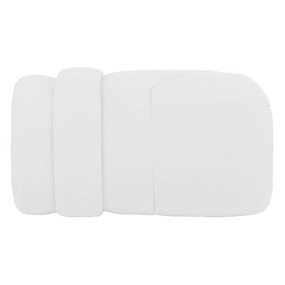 Edredom Dupla Face Malha In Cotton Solteiro - Branco - Altenburg