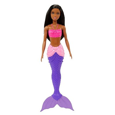 Barbie Dreamtopia Sereia - Negra com Cauda Roxa - Mattel