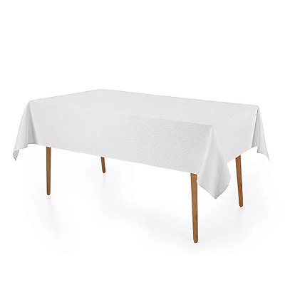 Toalha de Mesa Retangular Herbare Branco - 6 Lugares - Karsten