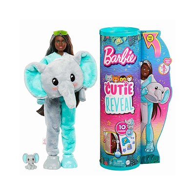 Barbie Cutie Reveal Selva 10 Surpresas - Elefante - Mattel