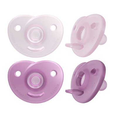 Kit de Chupetas Soothie - Rosa - 0 a 3 meses - 2 Peças - Philips Avent