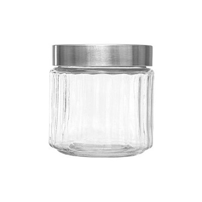 Pote de Vidro Redondo Collection - 800ml - Tampa em Inox - Invicta