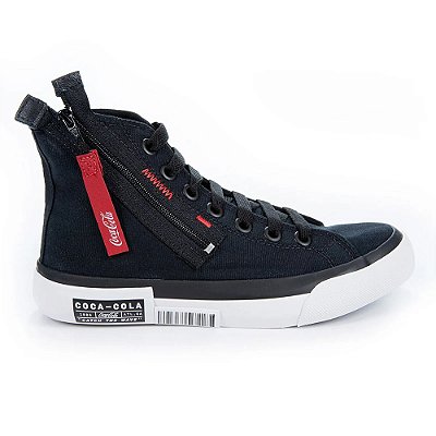 Tênis Atlanta Wave Zipper Preto - Coca-Cola Shoes