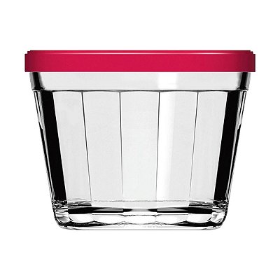Pote Copo Americano com Tampa Vermelha - 150 ml - Nadir