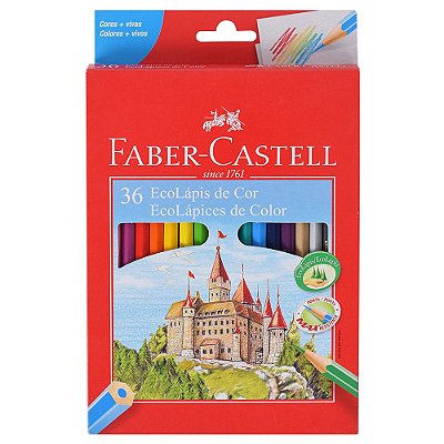 Lápis de Cor Sextavado Faber Castell - 36 cores