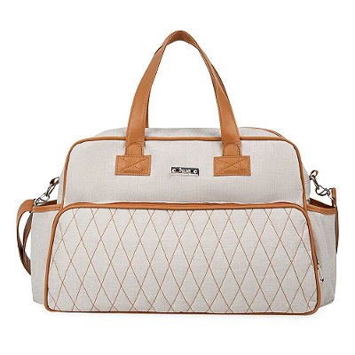 Bolsa Maternidade Linho Caramelo - Grande - Hug