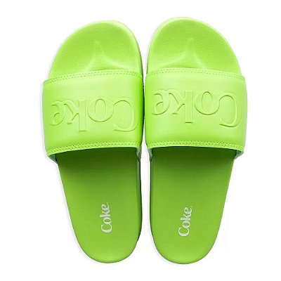 Chinelo Slide Plataforma Coke Frequency Verde - Coca Cola