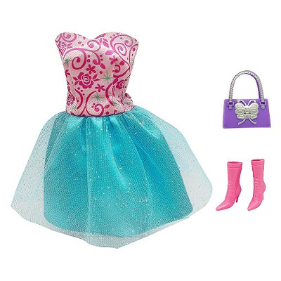 Cartela Roupas e Acessórios Belinda - Vestido Florido - DM Toys