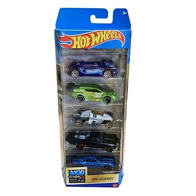 Kit Hot Wheels 5 Unidades - HW Legends - Mattel