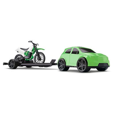 Moto X Motocross - Carro Verde - Samba Toys
