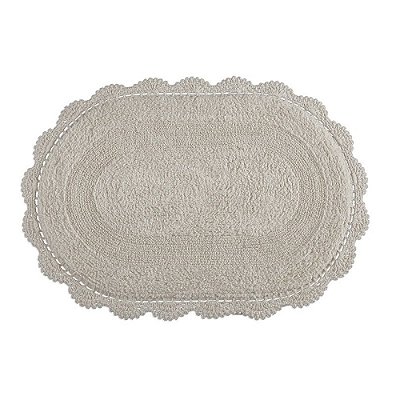 Tapete Oval de Crochê 50cm x 80cm - Fend Chip - Kacyumara