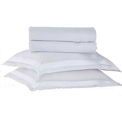 Jogo de Cama Bellagio Acetinado 300 fios Branco Queen - Kacyumara