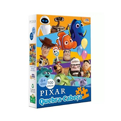 Quebra-Cabeça Pixar - 100 peças - Toyster